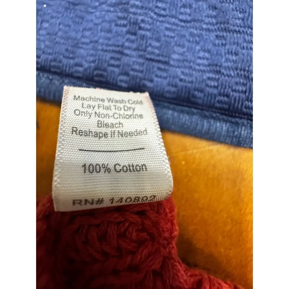 Madewell Mariella Pointelle Sweater Tee In Roasted Squash (Orange Red) Size XS
